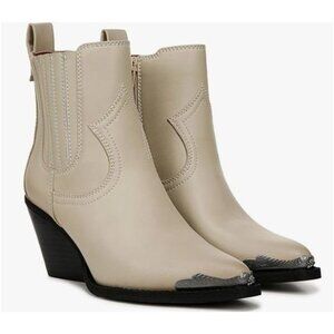 Zodiac Womens Raylin Western Booties Ivory White Size 9.5 NEW